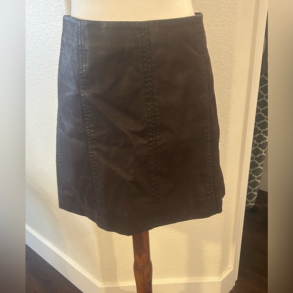 Free People Leather Skirt - Picture 1 of 4